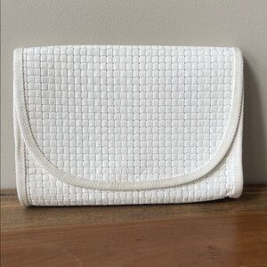 Italian Elegant White Woven Clutch